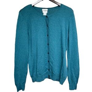 Jaclyn Smith Teal Cardigan Sweater